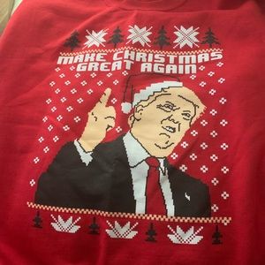 Trump ugly Christmas sweater